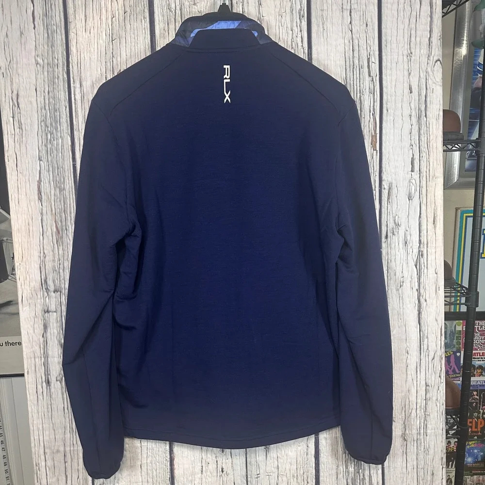 RLX Ralph Lauren Mens Blue Camo Hybrid Full Zip Quilted Golf Jacket XL‎ NWT